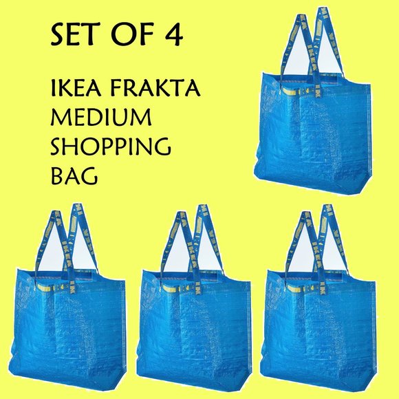 Set of 4 Reusable Shopping Bags IKEA Frakta - Picture 1 of 6